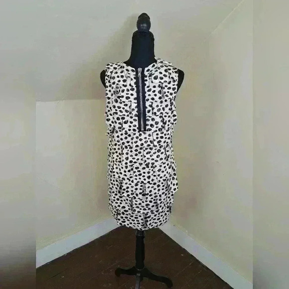 3.1 Phillip Lim Tiered Ruffle Mini Dress Cheetah Print Cotton Jersey Size S - Picture 4 of 11